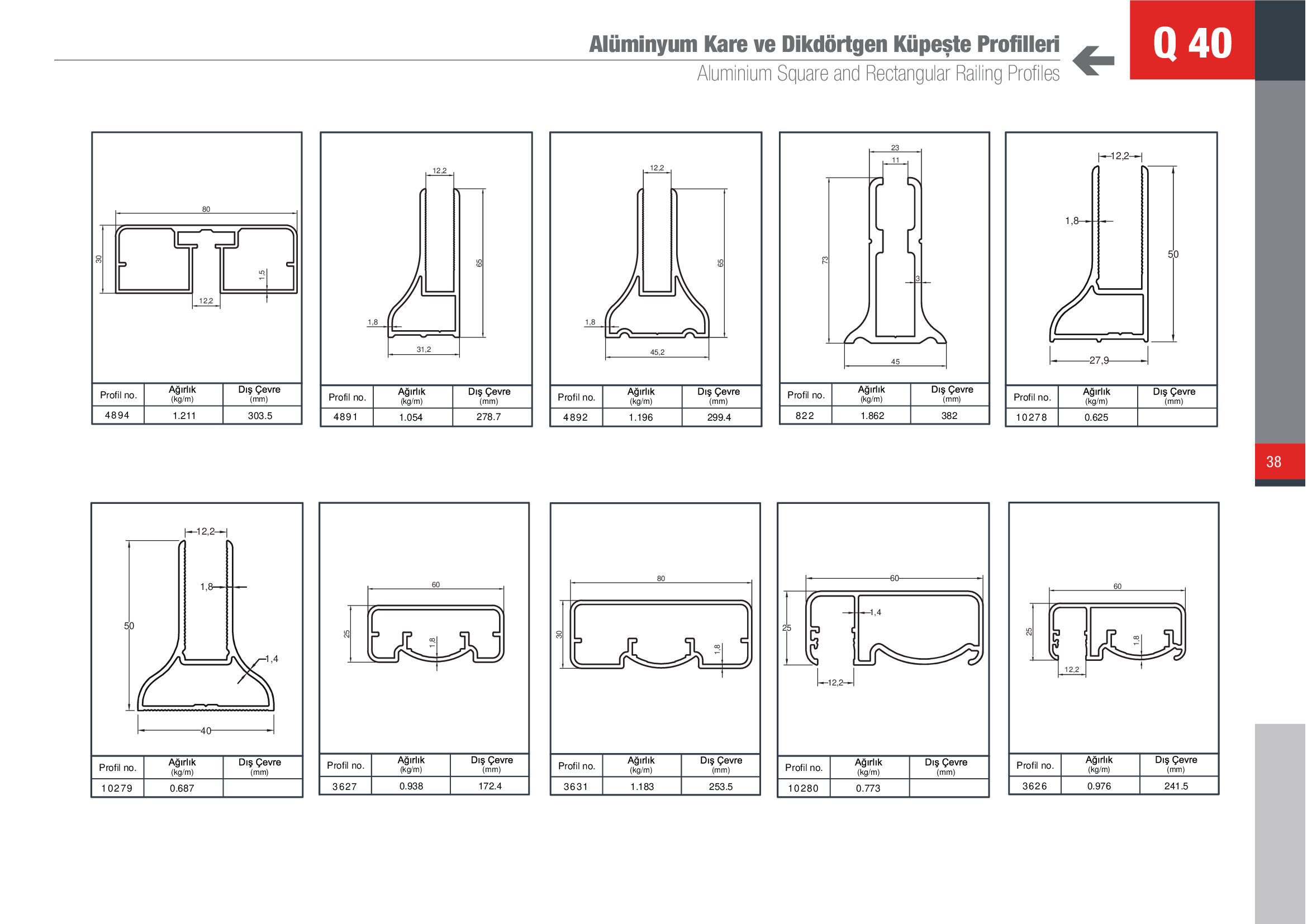 Küpeşte Kare Sistemleri 35